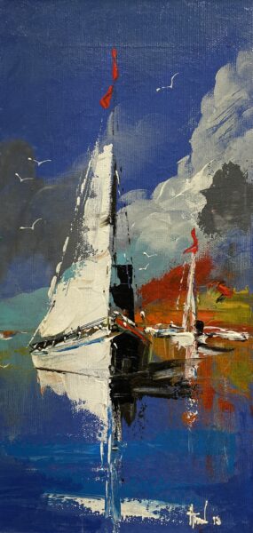 Boat - a painting by Alfred Anioł