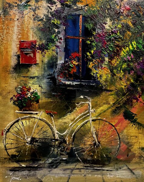Bike - a painting by Alfred Anioł