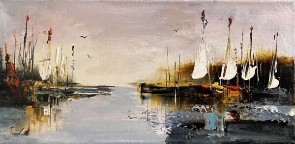 Harbor - a painting by Alfred Anioł