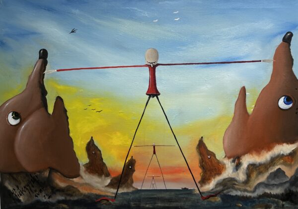 Make me bad - a painting by Jarosław Kiełczyński