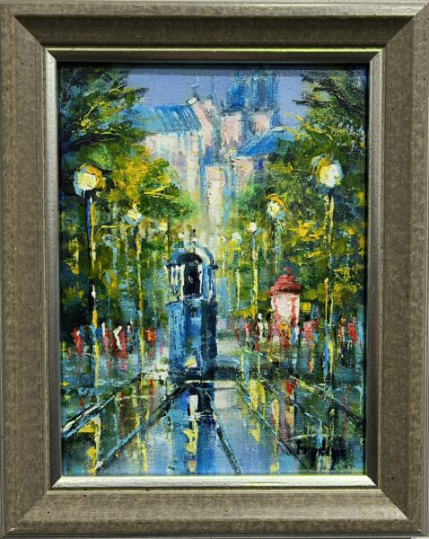 Tramwaj - a painting by Danuta Frydrych
