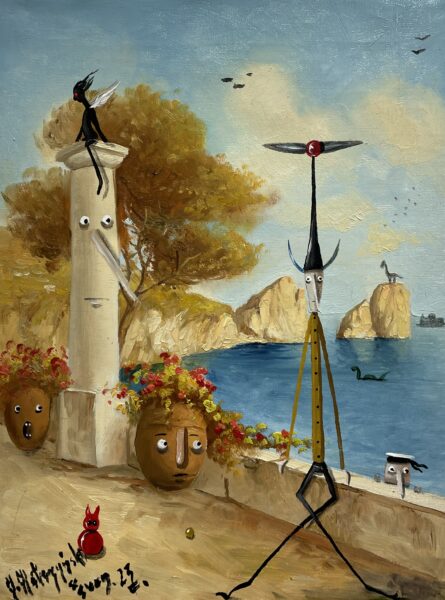 Turist - a painting by Jarosław Kiełczyński