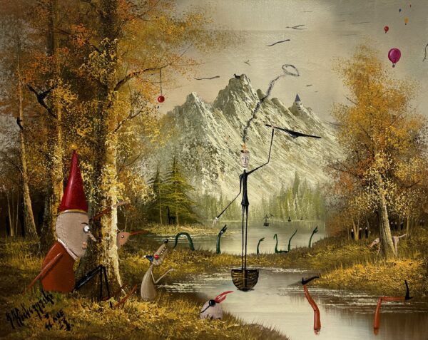 Burning idea - a painting by Jarosław Kiełczyński