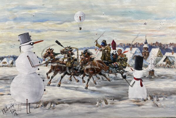 Great winter idea - a painting by Jarosław Kiełczyński