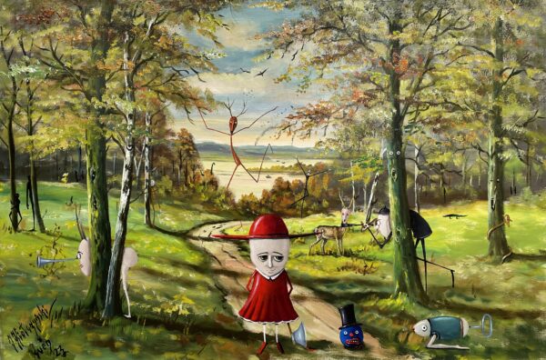 Red Riding Hood - a painting by Jarosław Kiełczyński