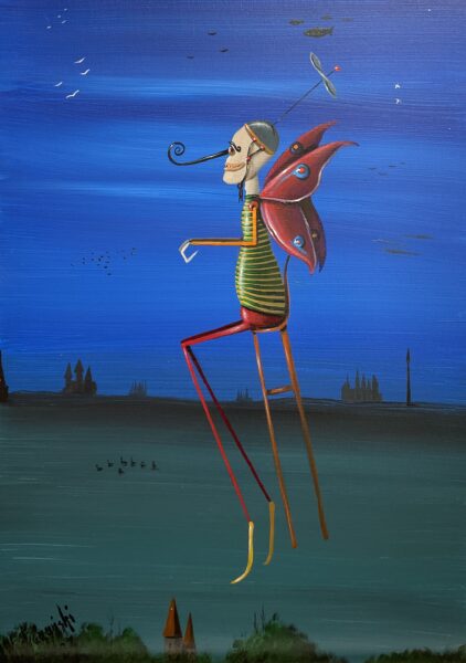 Ikar - a painting by Jarosław Kiełczyński