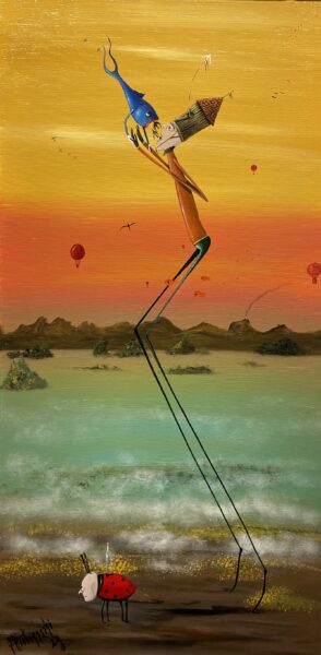 Meeting - a painting by Jarosław Kiełczyński