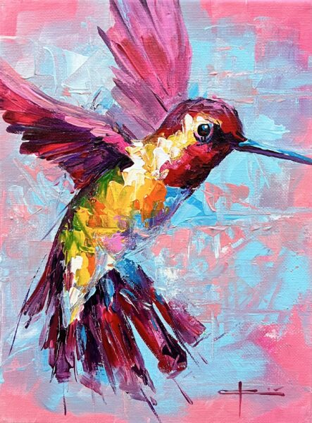 Humming-bird - a painting by Marian Jesień