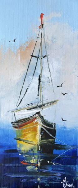 Boat - a painting by Alfred Anioł