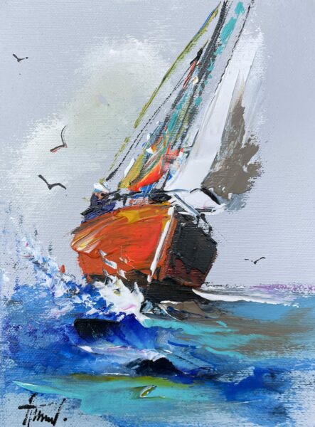 Boat - a painting by Alfred Anioł