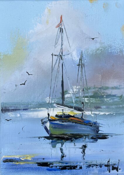 Boat - a painting by Alfred Anioł