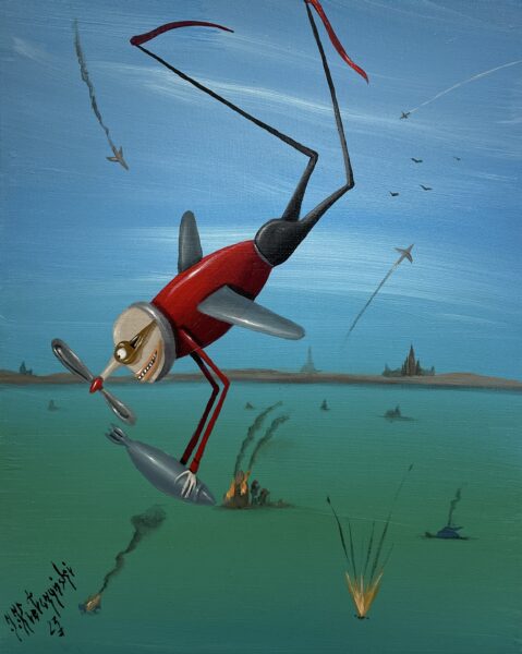 Traveler - a painting by Jarosław Kiełczyński