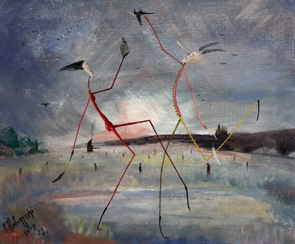 Catch them all - a painting by Jarosław Kiełczyński