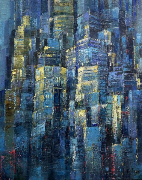 City - a painting by Danuta Frydrych