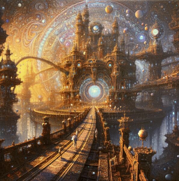 Future traveling - a painting by Б口Яt