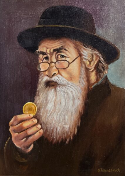 Old Jew - a painting by Aleksander Tomasievych