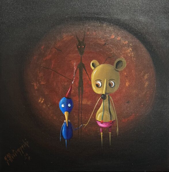 This way boys - a painting by Jarosław Kiełczyński