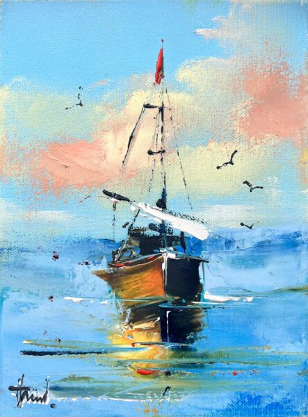 Boat - a painting by Alfred Anioł