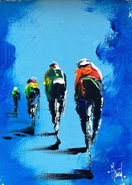 Peleton - a painting by Alfred Anioł