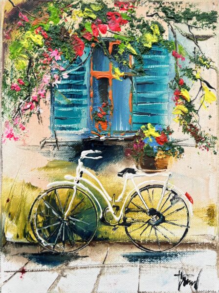 Bike - a painting by Alfred Anioł