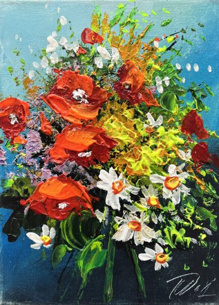 Flowers - a painting by Tadeusz Wojtkowski