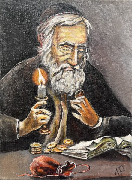 Old jew - a painting by Artur Partycki