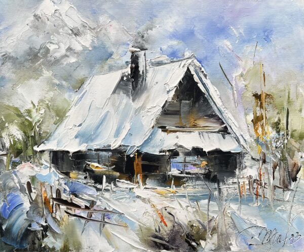 Winter - a painting by Danuta Mazurkiewicz