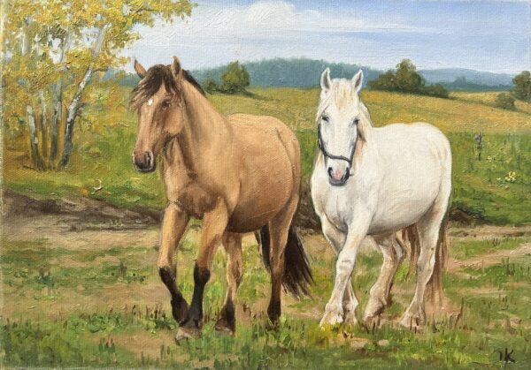 Horses - a painting by Irena Kot