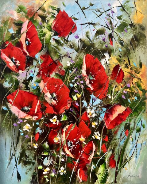Poppies - a painting by Jolanta Kowalik
