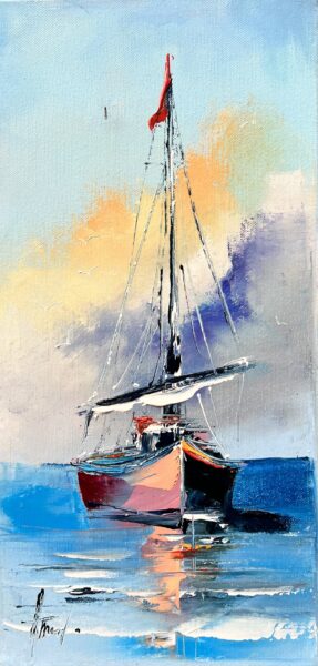 Boat - a painting by Alfred Anioł