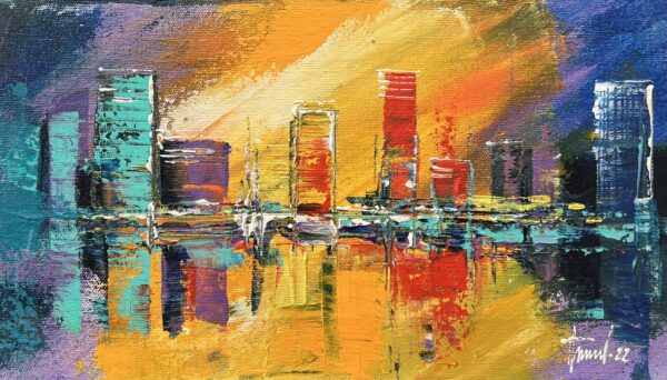 City - a painting by Alfred Anioł