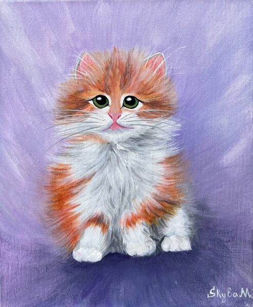 Cat - a painting by M. Skyba