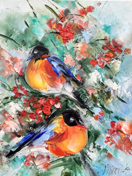 Birds - a painting by Danuta Mazurkiewicz