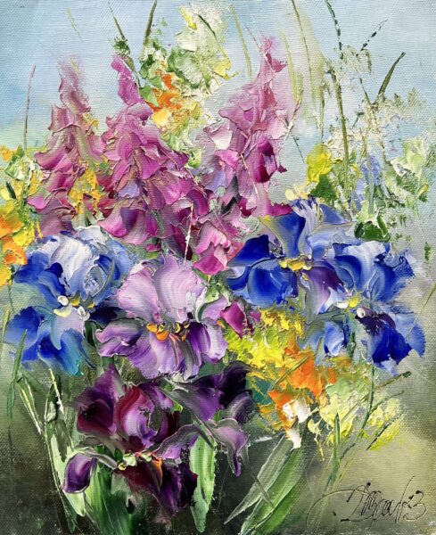 Irises - a painting by Danuta Mazurkiewicz