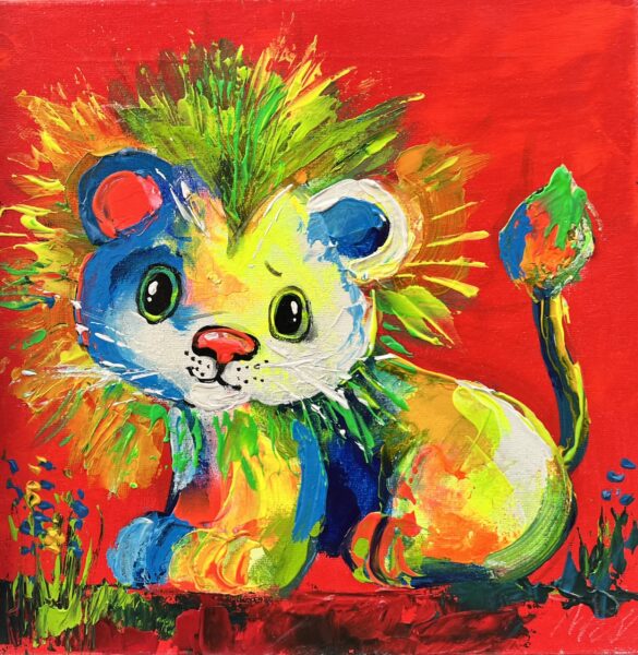 Lion - a painting by Tadeusz Wojtkowski