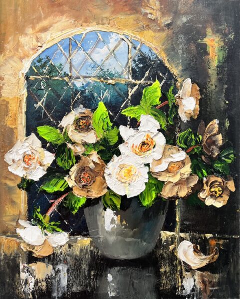 Roses - a painting by Tadeusz Wojtkowski
