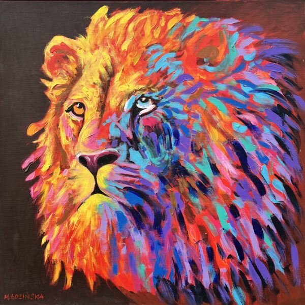 Lion - a painting by Marlena Lozinska