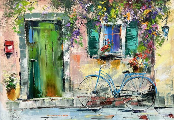 Bike - a painting by Alfred Anioł