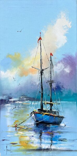 Boat - a painting by Alfred Anioł