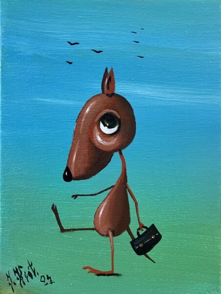 Dog - a painting by Jarosław Kiełczyński