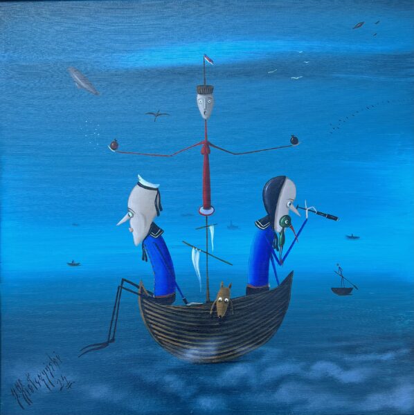 Boat - a painting by Jarosław Kiełczyński