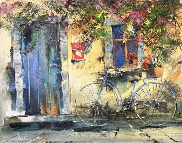 Bike - a painting by Alfred Anioł