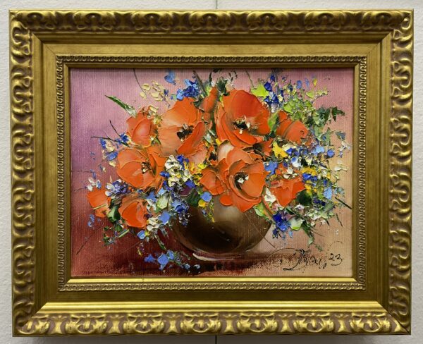 Kwiaty w wazonie - a painting by Danuta Mazurkiewicz
