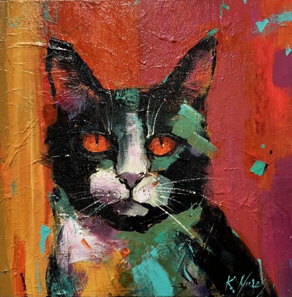 Cat - a painting by Karolina Muszyńska