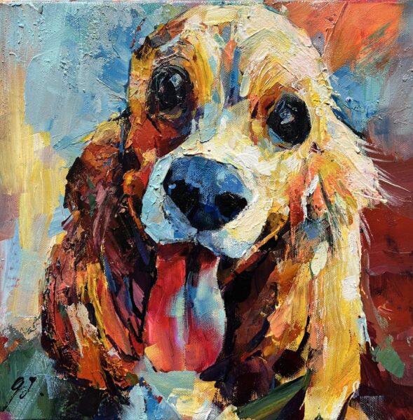 Dog - a painting by Grażyna Irek