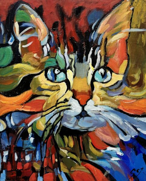Cat - a painting by Grażyna Irek