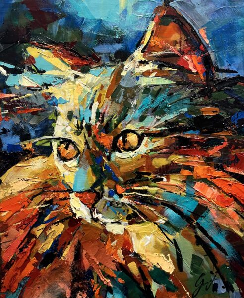 Cat - a painting by Grażyna Irek