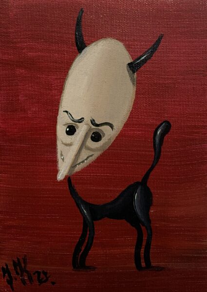 Devil - a painting by Jarosław Kiełczyński