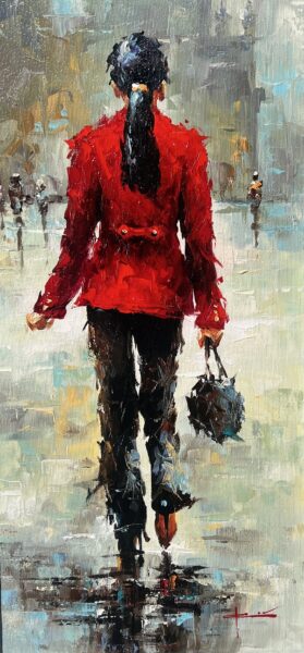 Walk - a painting by Marian Jesień