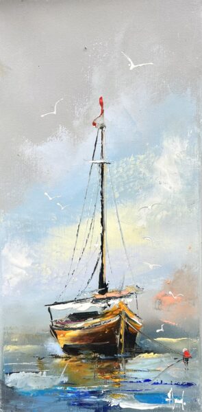 Boat - a painting by Alfred Anioł